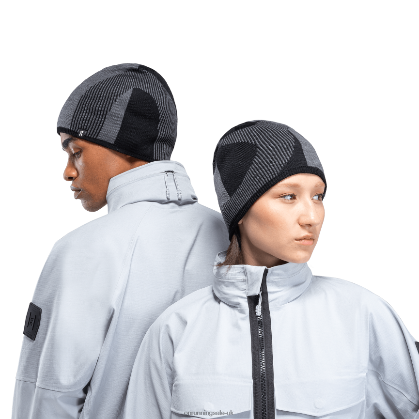 On RunningExplorer Merino Beanie 8N62N8113 Rock/Black