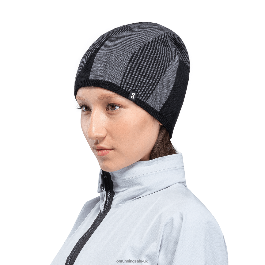 On RunningExplorer Merino Beanie 8N62N8113 Rock/Black