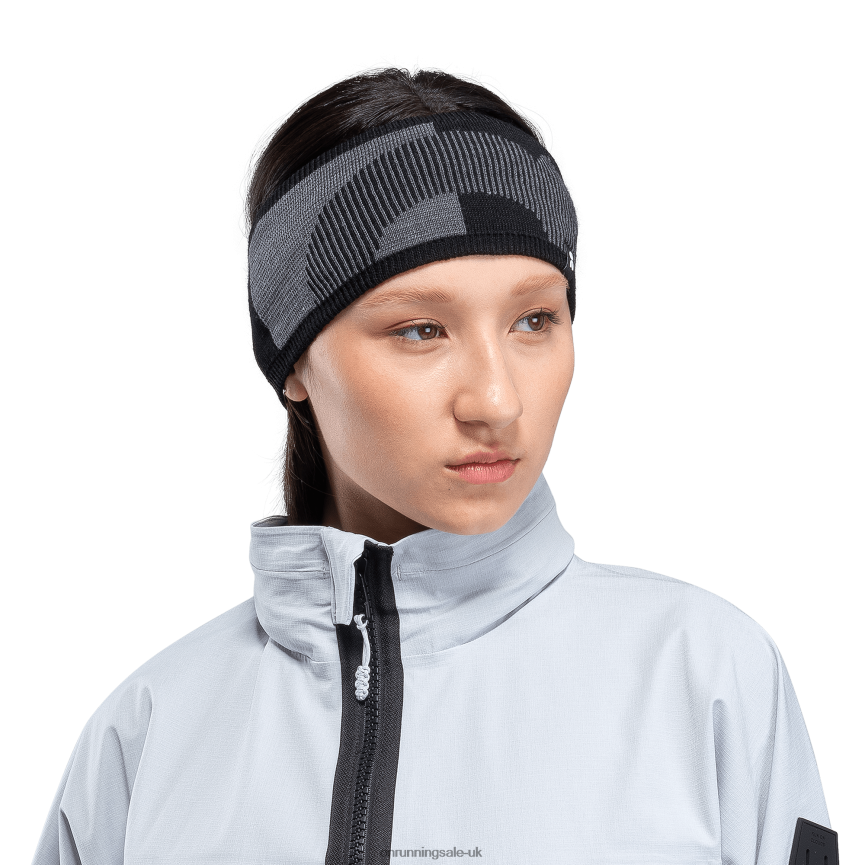 On RunningExplorer Merino Headband 8N62N897 Rock/Black