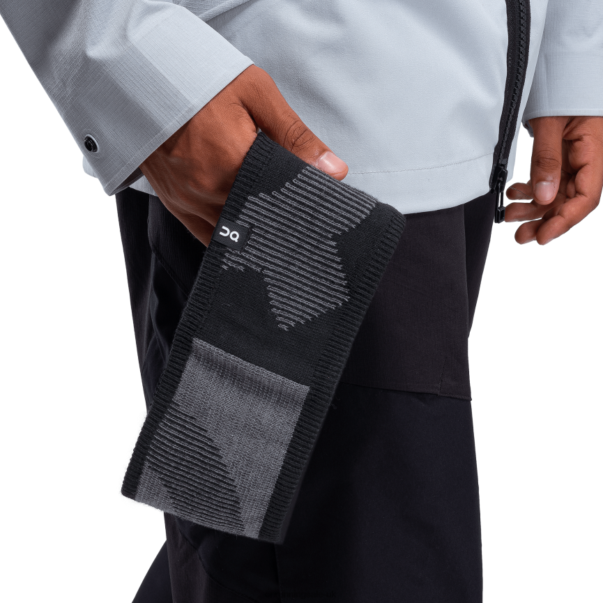 On RunningExplorer Merino Headband 8N62N897 Rock/Black