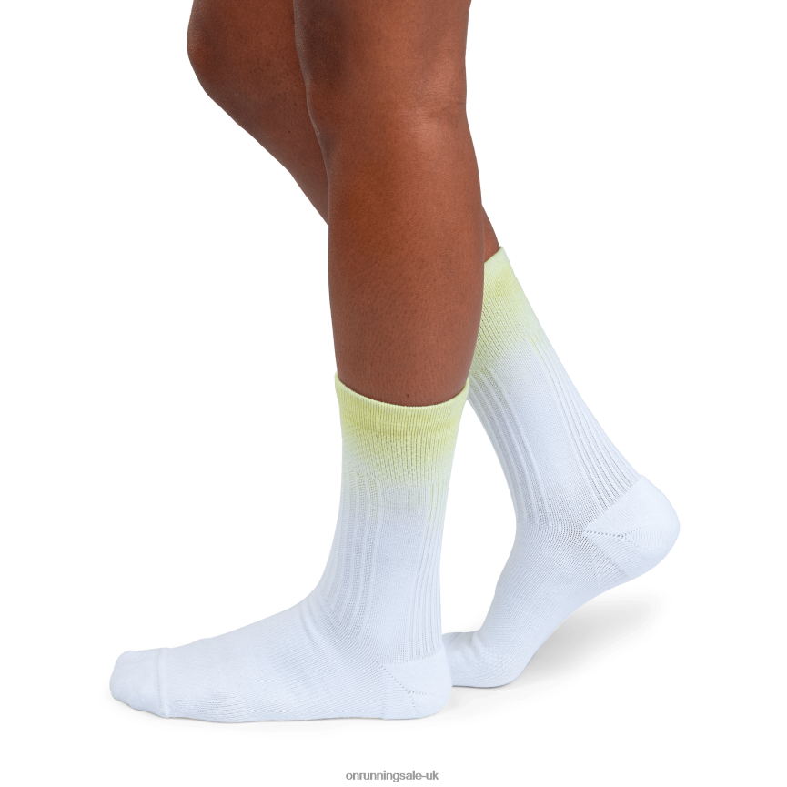 On RunningAll-Day Sock 8N62N8259 White/Hay