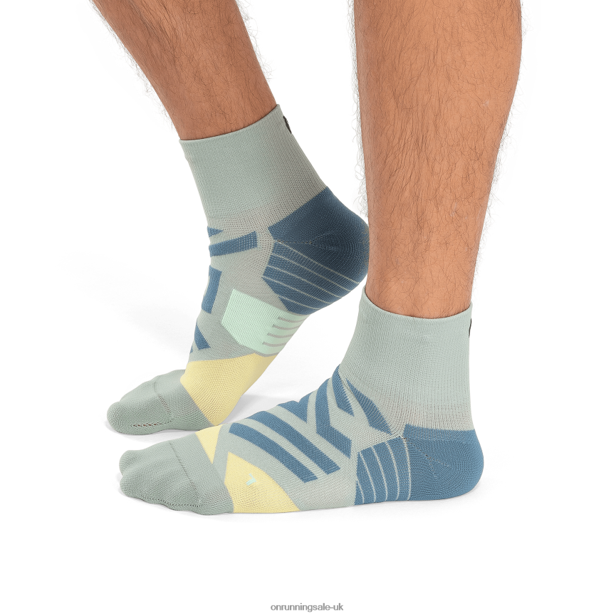 On RunningPerformance Mid Sock 8N62N8711 Zest/Moss