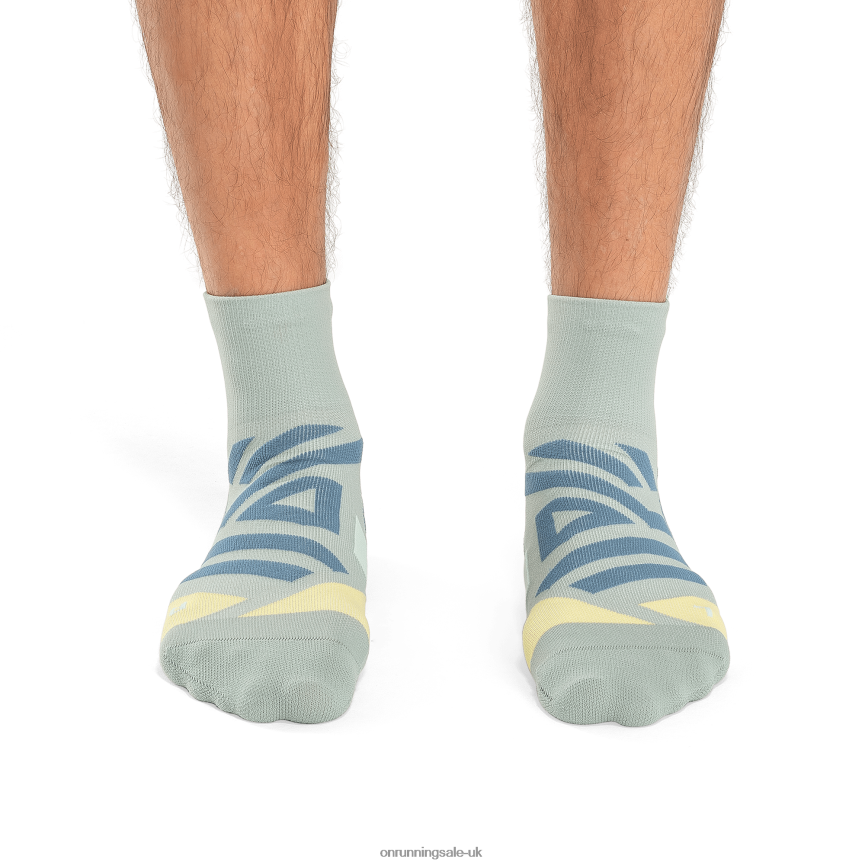 On RunningPerformance Mid Sock 8N62N8711 Zest/Moss