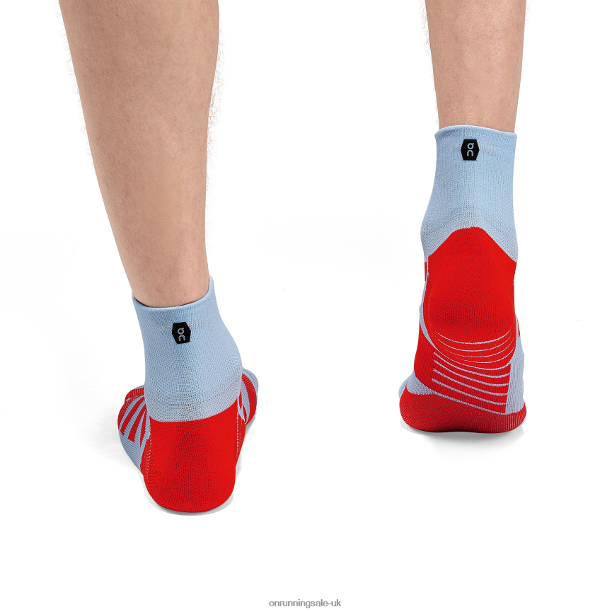 On RunningPerformance Mid Sock 8N62N8714 Heather/Red