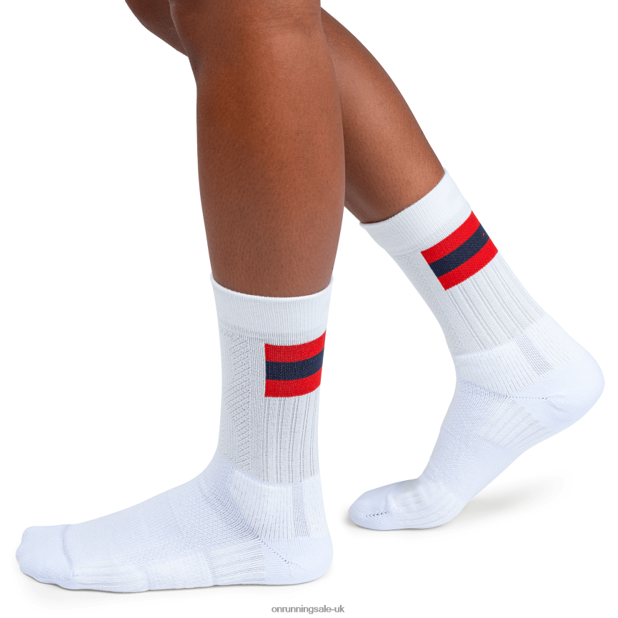 On RunningTennis Sock 8N62N8496 White/Red