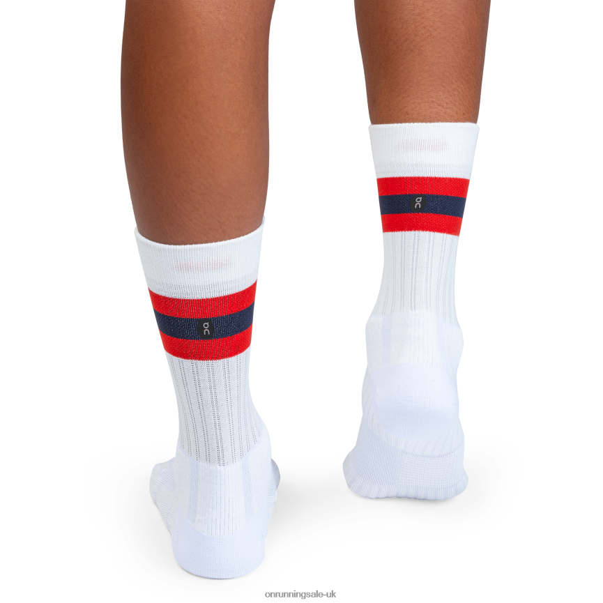 On RunningTennis Sock 8N62N8496 White/Red