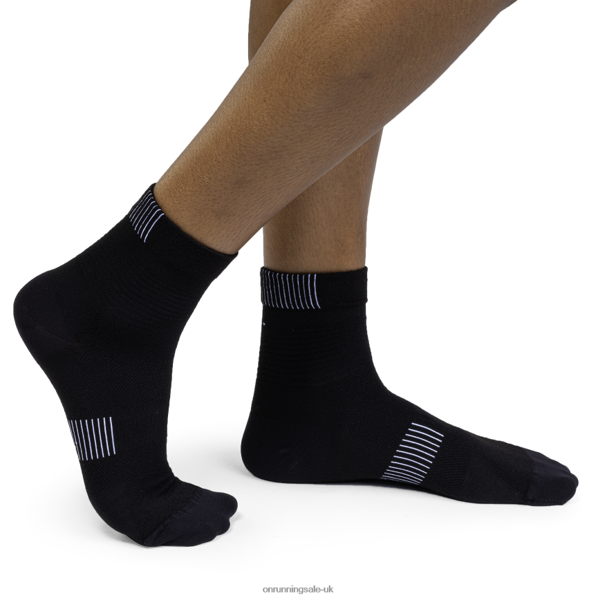On RunningUltralight Mid Sock 8N62N8501 Black/White