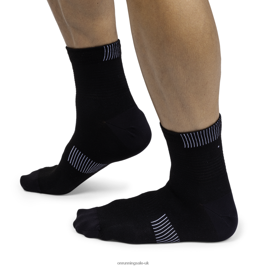 On RunningUltralight Mid Sock 8N62N8951 Black/White