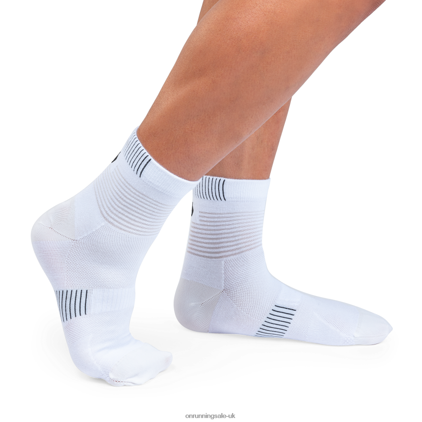 On RunningUltralight Mid Sock 8N62N8952 White/Black