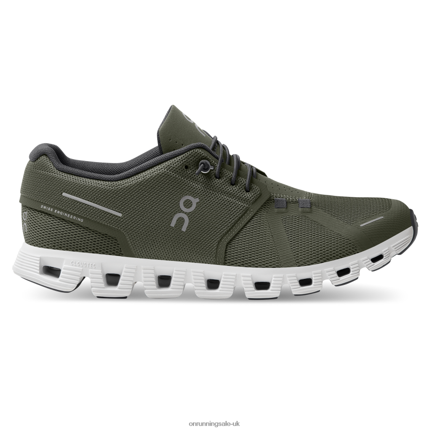 On Running Men Cloud 5 8N62N8824 Olive/White
