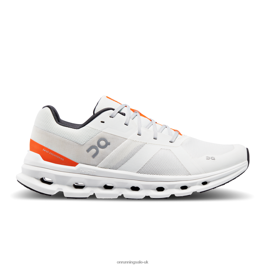 On Running Men Cloudrunner 8N62N8559 Undyed-White/Flame