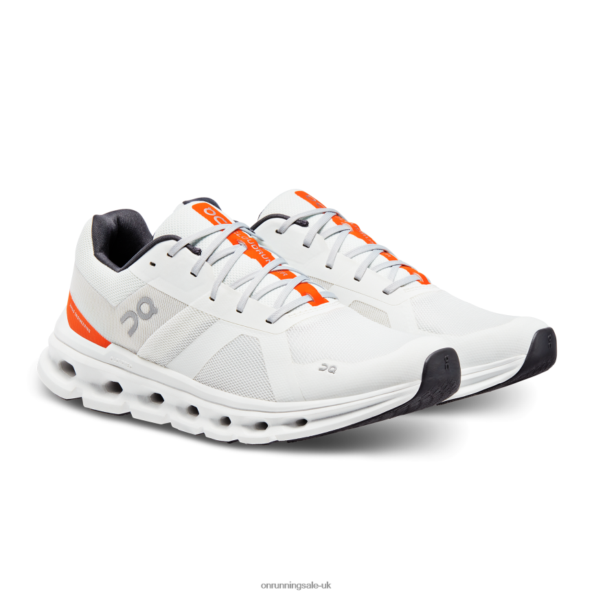 On Running Men Cloudrunner 8N62N8559 Undyed-White/Flame