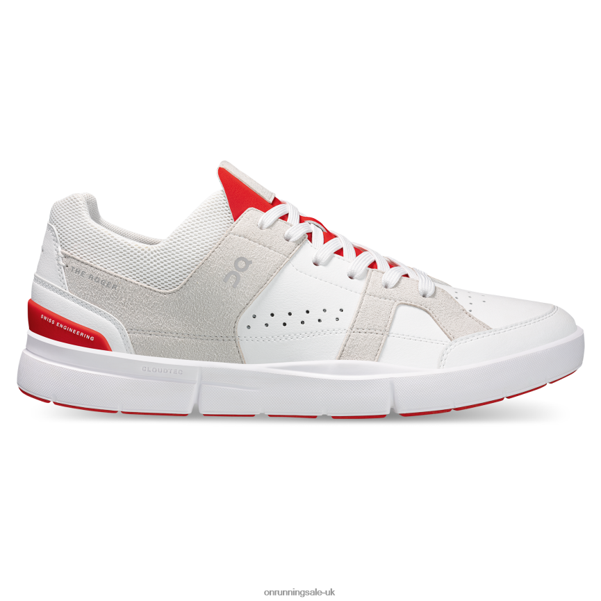 On Running Men THE ROGER Clubhouse 8N62N8918 White/Red