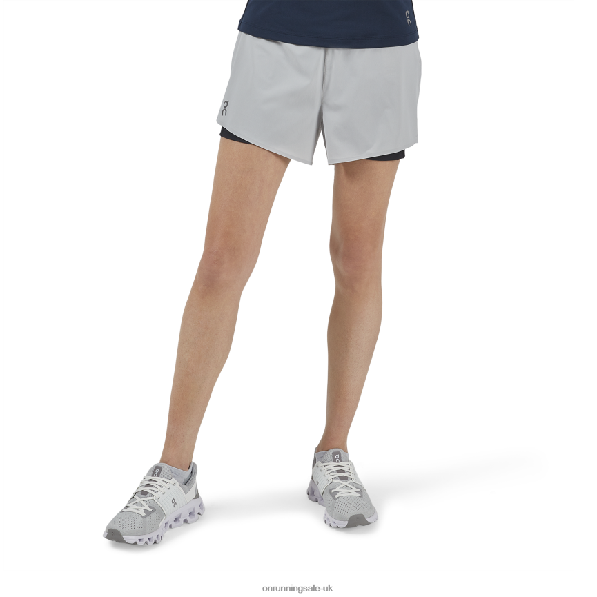 On Running Women Running Shorts 8N62N8336 Glacier/Black