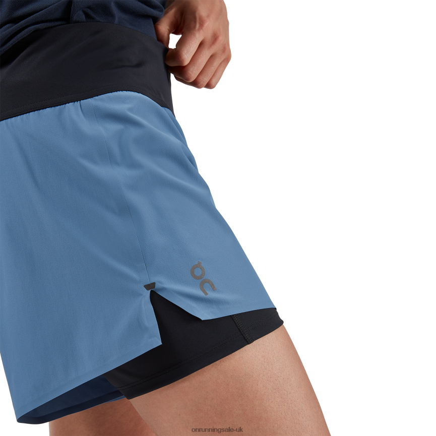 On Running Women Running Shorts 8N62N8337 Cerulean/Black