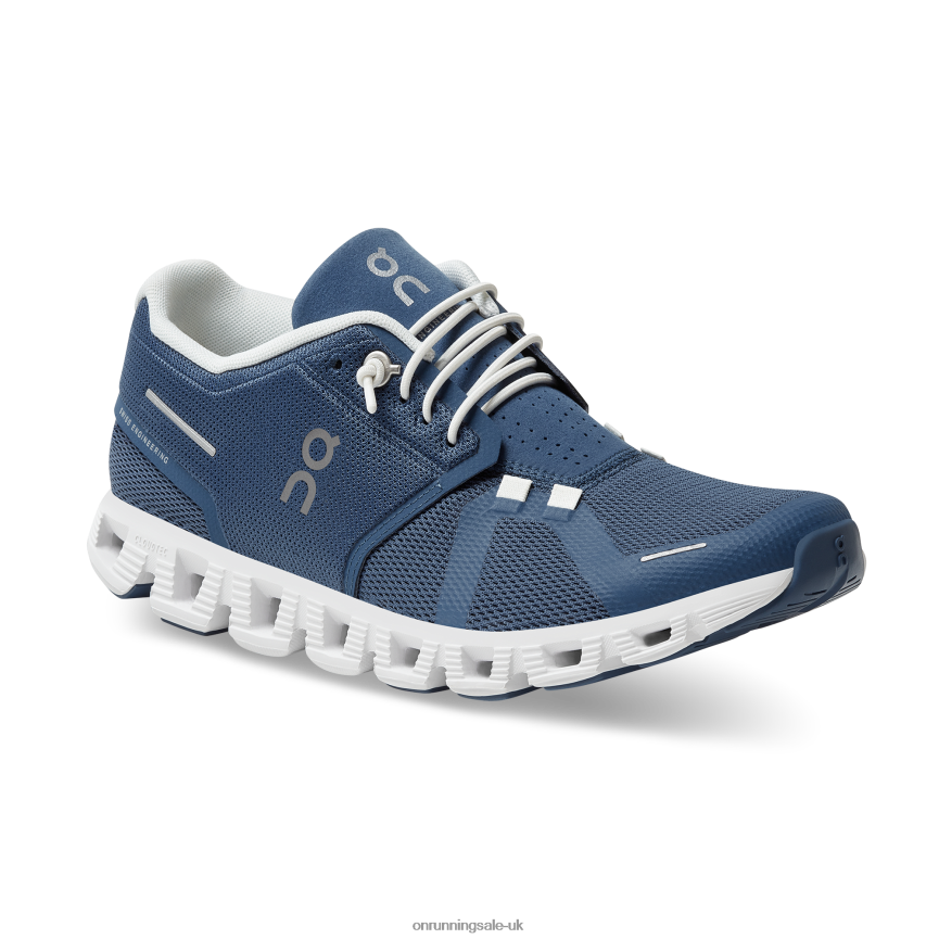On Running Women Cloud 5 8N62N8346 Denim/White