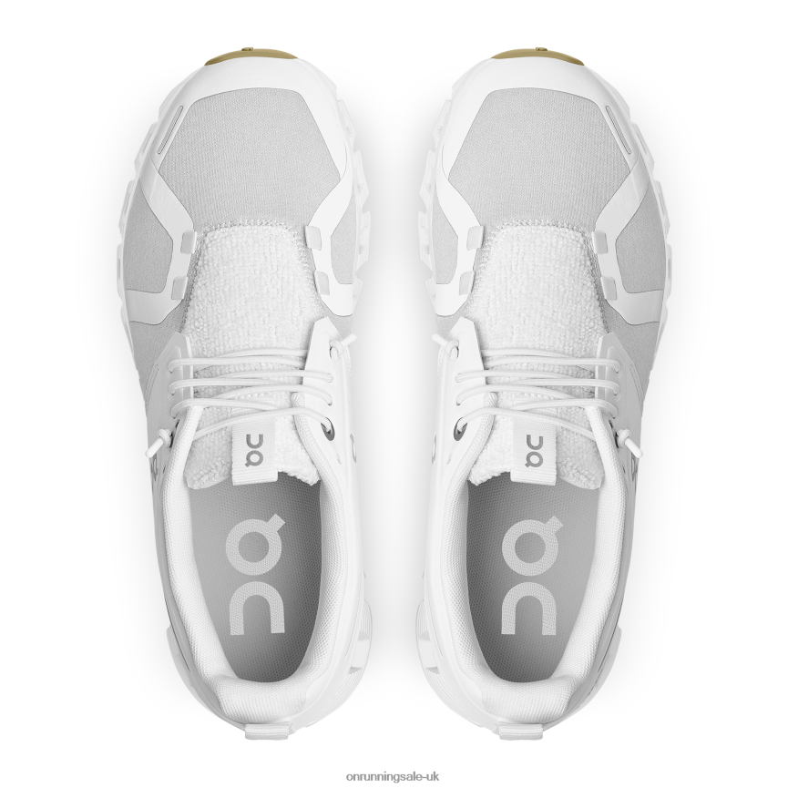 On Running Women Cloud 5 Terry 8N62N8433 White/Almond