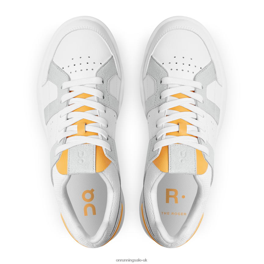 On Running Women THE ROGER Clubhouse 8N62N8465 White/Saffron